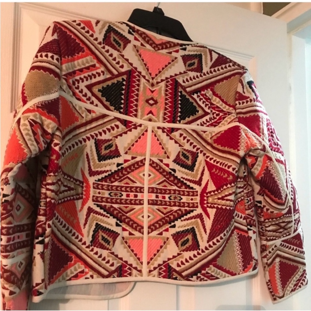 Geometric Patterned Jacket - Multicolor - image 2